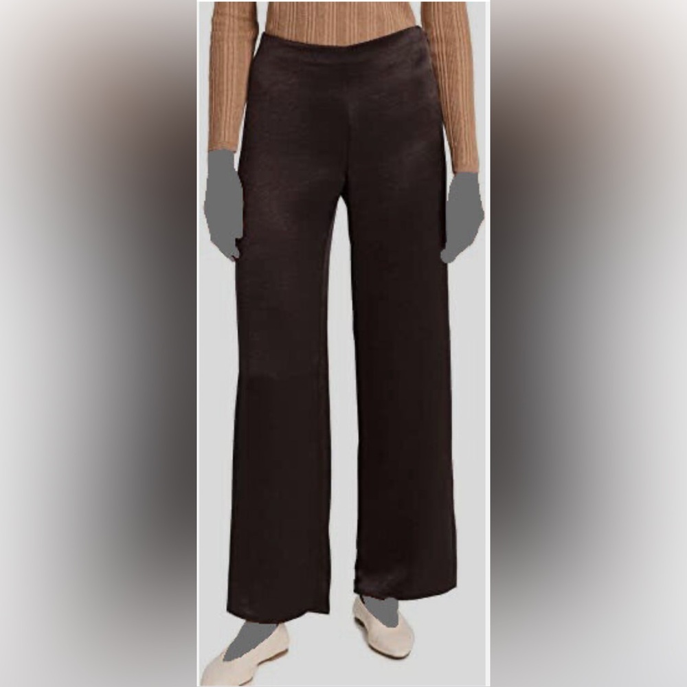 Vince Black Wide-Leg Trousers